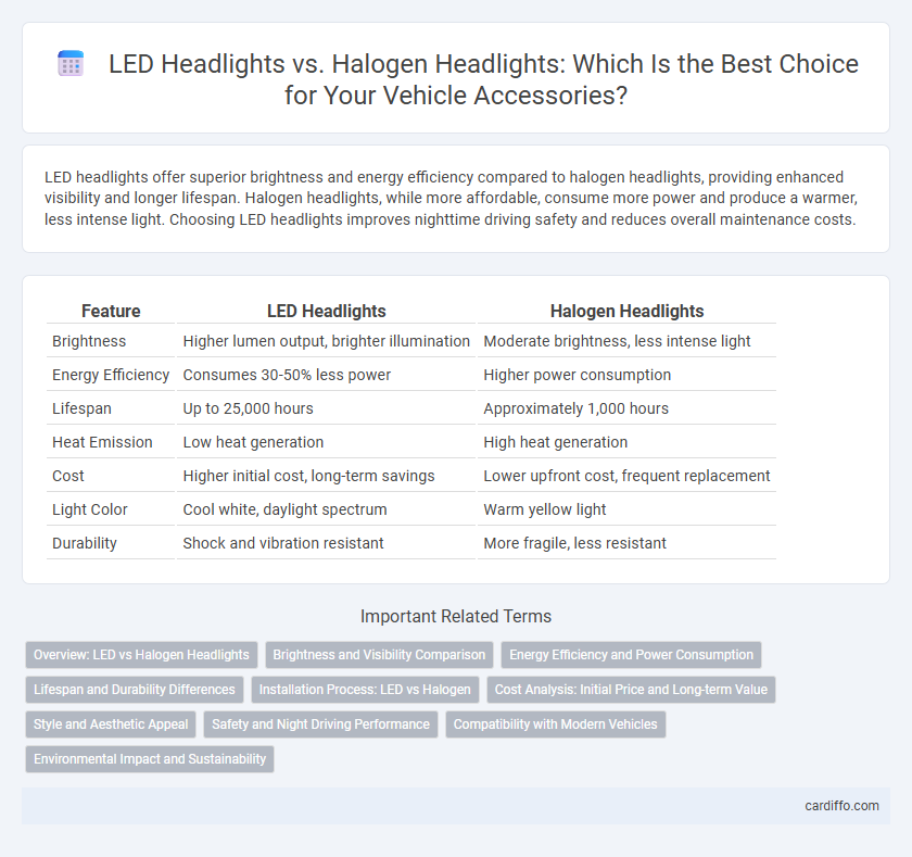 LED Headlights vs. Halogen Headlights: Which Is the Best Choice for Your Vehicle Accessories?