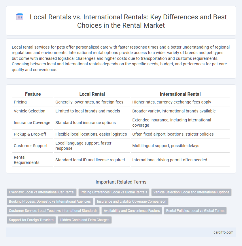 Local Rentals vs. International Rentals: Key Differences and Best Choices in the Rental Market