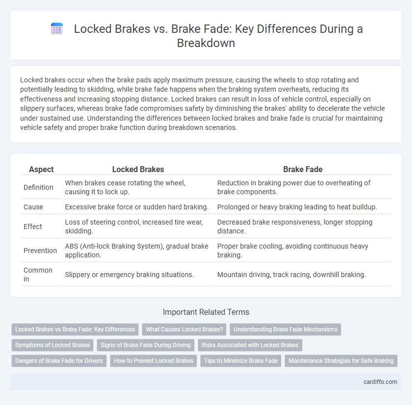 Locked Brakes vs. Brake Fade: Key Differences During a Breakdown