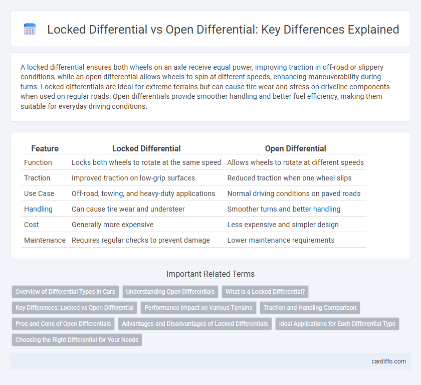 Locked Differential vs Open Differential: Key Differences Explained
