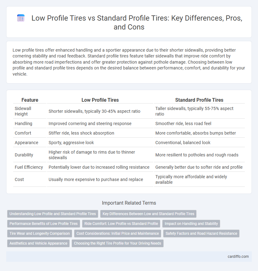 Low Profile Tires vs Standard Profile Tires: Key Differences, Pros, and Cons