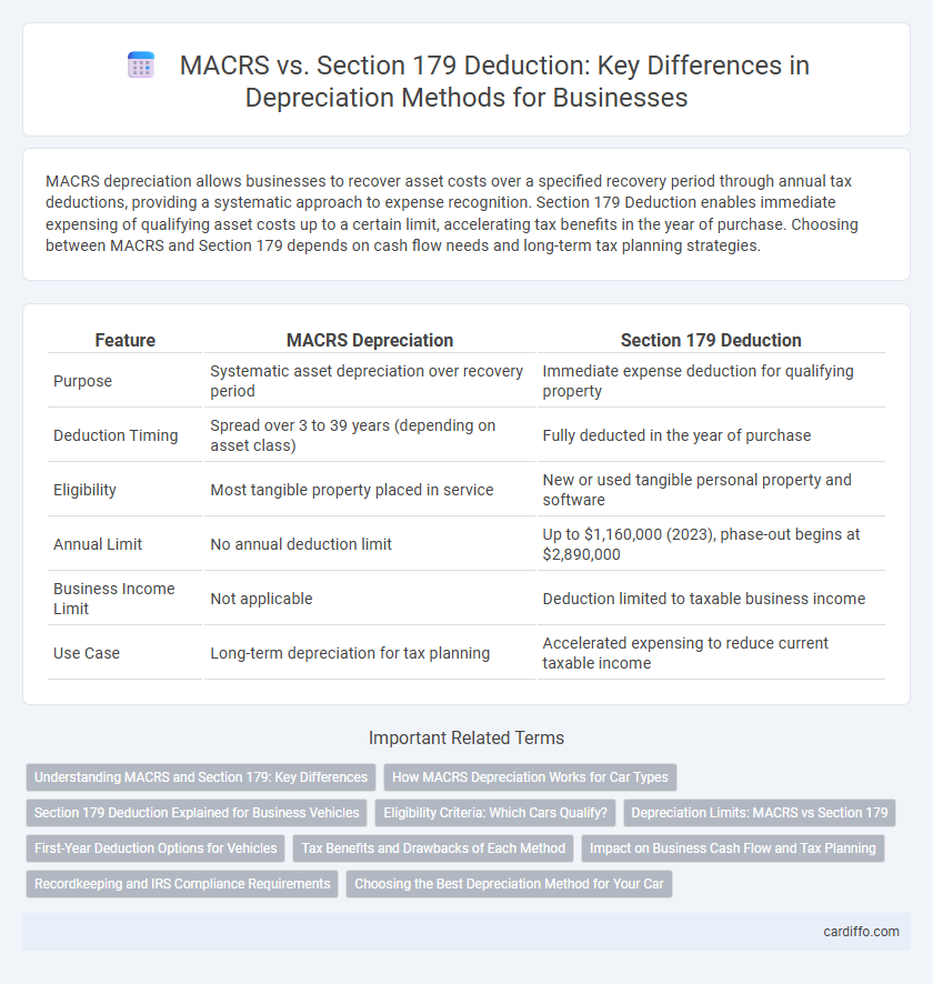 MACRS vs. Section 179 Deduction: Key Differences in Depreciation Methods for Businesses