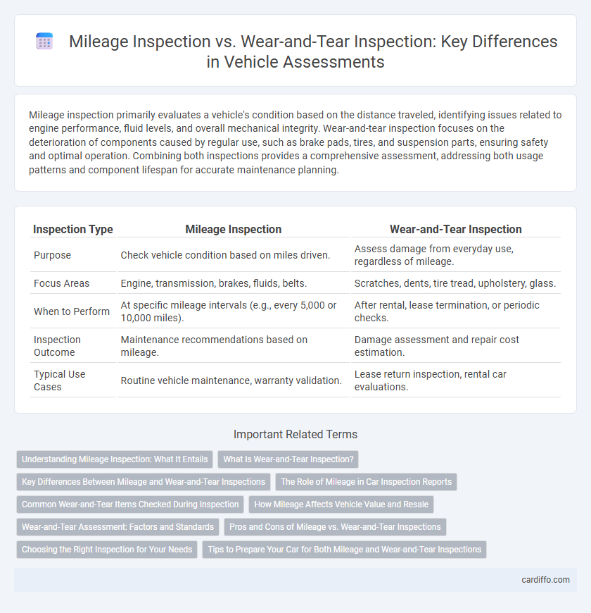 Mileage Inspection vs. Wear-and-Tear Inspection: Key Differences in Vehicle Assessments