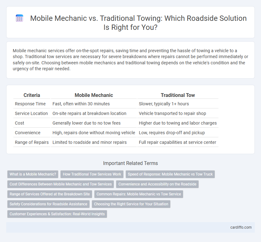 Mobile Mechanic vs. Traditional Towing: Which Roadside Solution Is Right for You?
