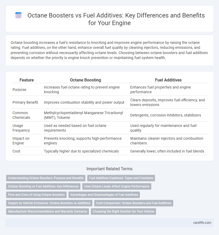 Octane Boosters vs Fuel Additives: Key Differences and Benefits for Your Engine