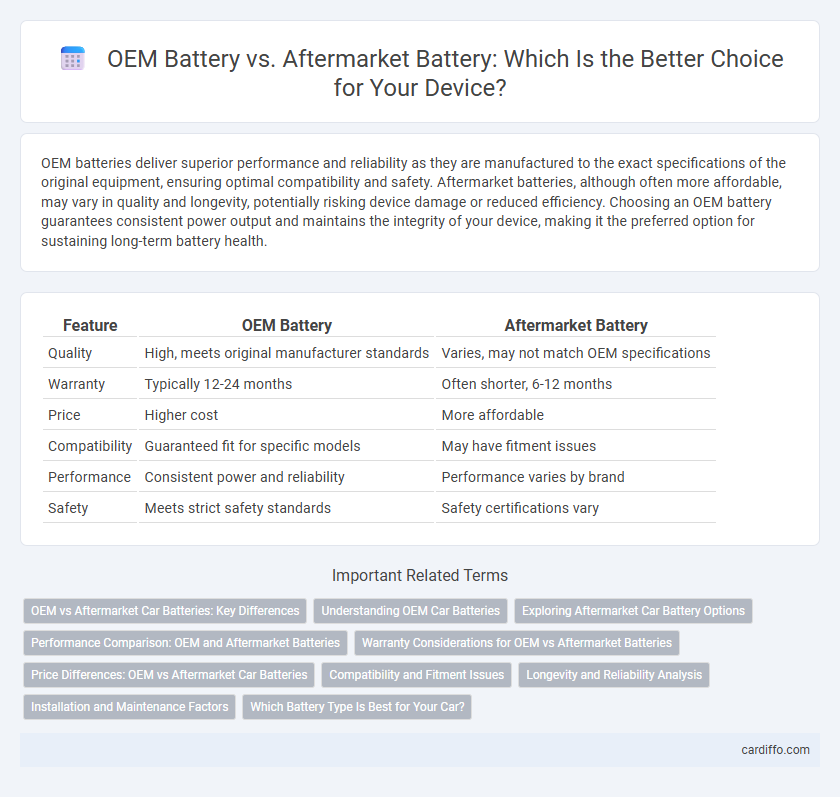 OEM Battery vs. Aftermarket Battery: Which Is the Better Choice for Your Device?