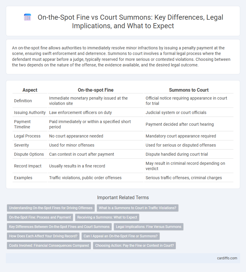 On-the-Spot Fine vs Court Summons: Key Differences, Legal Implications, and What to Expect