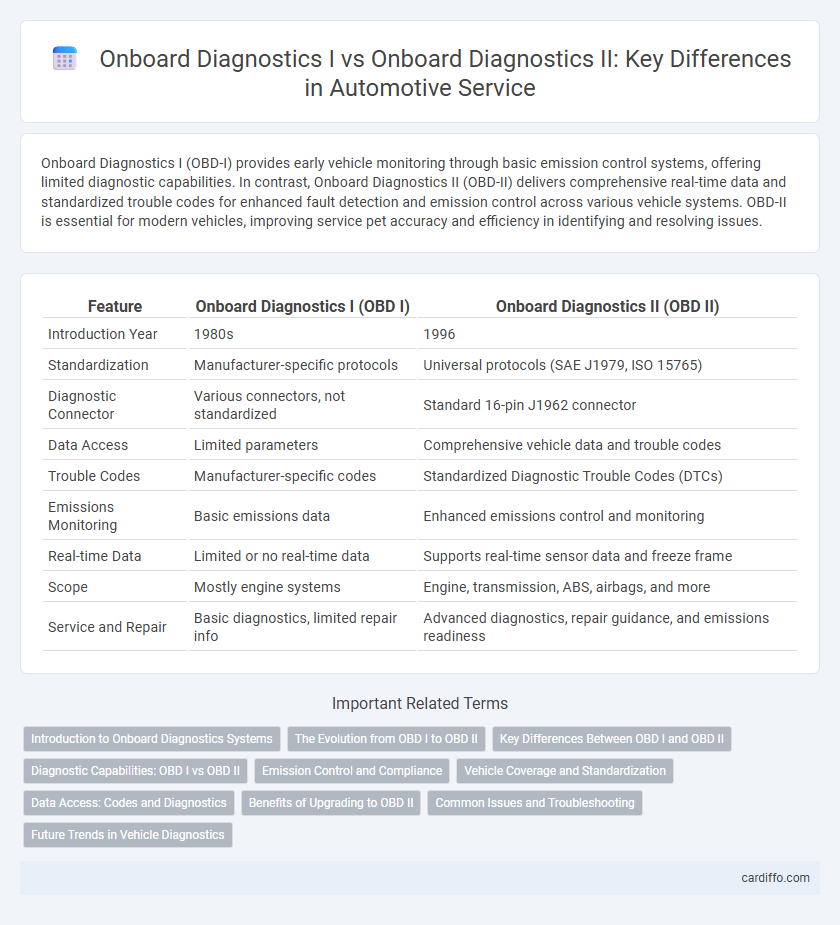 Onboard Diagnostics I vs Onboard Diagnostics II: Key Differences in Automotive Service