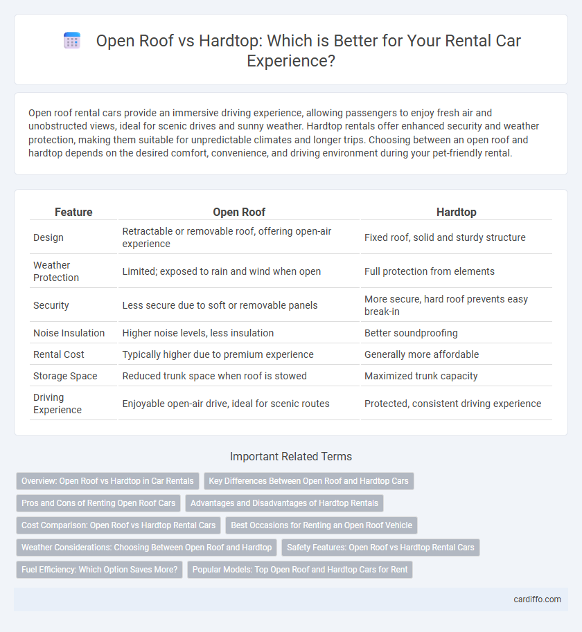 Open Roof vs Hardtop: Which is Better for Your Rental Car Experience?