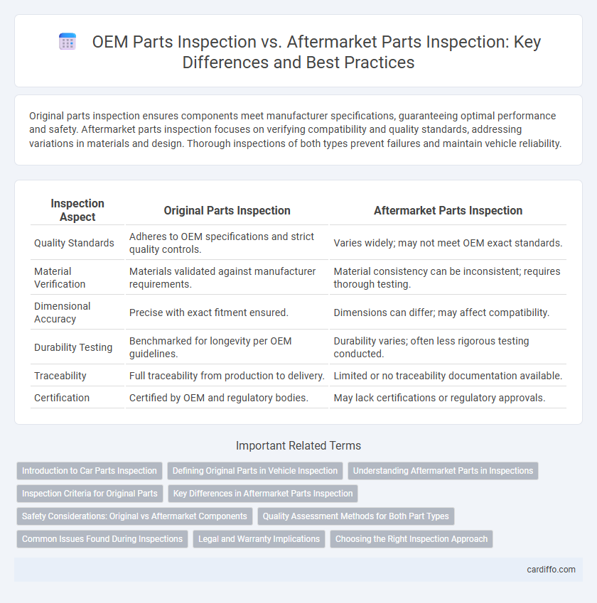 OEM Parts Inspection vs. Aftermarket Parts Inspection: Key Differences and Best Practices