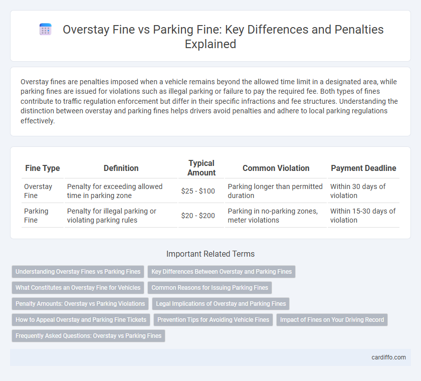 Overstay Fine vs Parking Fine: Key Differences and Penalties Explained