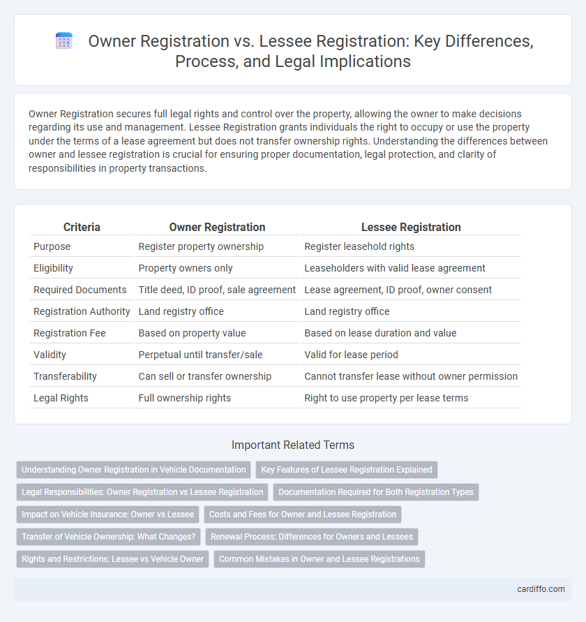 Owner Registration vs. Lessee Registration: Key Differences, Process, and Legal Implications