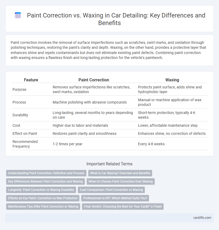 Paint Correction vs. Waxing in Car Detailing: Key Differences and Benefits