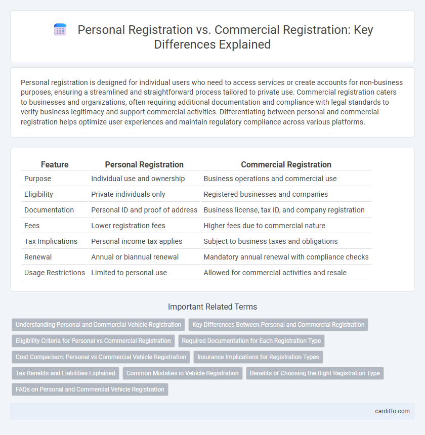 Personal Registration vs. Commercial Registration: Key Differences Explained