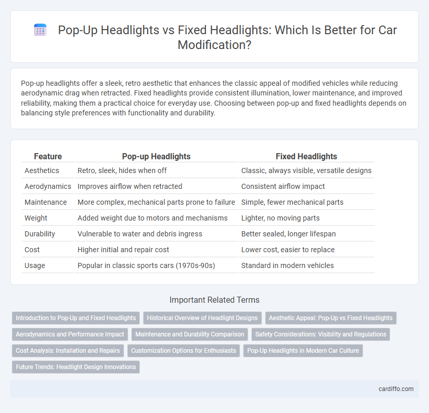 Pop-Up Headlights vs Fixed Headlights: Which Is Better for Car Modification?