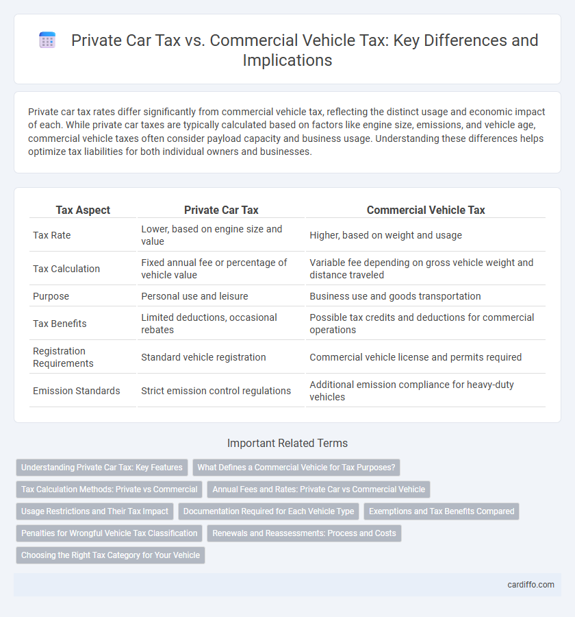 Private Car Tax vs. Commercial Vehicle Tax: Key Differences and Implications