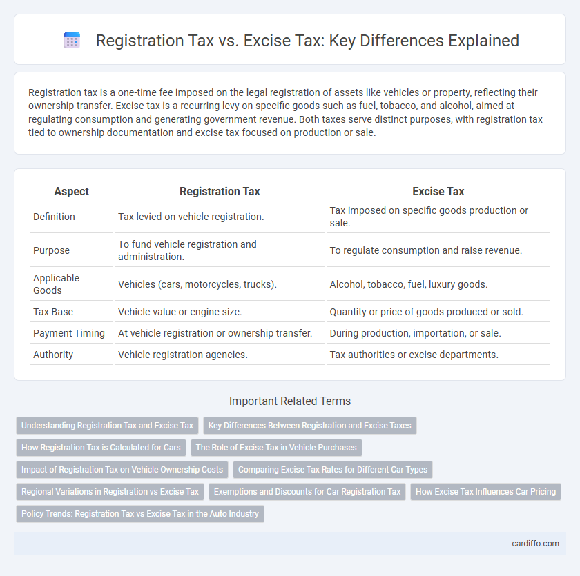 Registration Tax vs. Excise Tax: Key Differences Explained