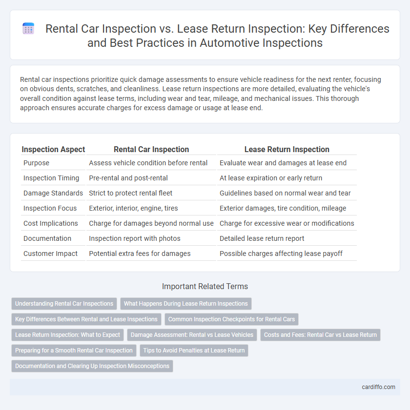 Rental Car Inspection vs. Lease Return Inspection: Key Differences and Best Practices in Automotive Inspections