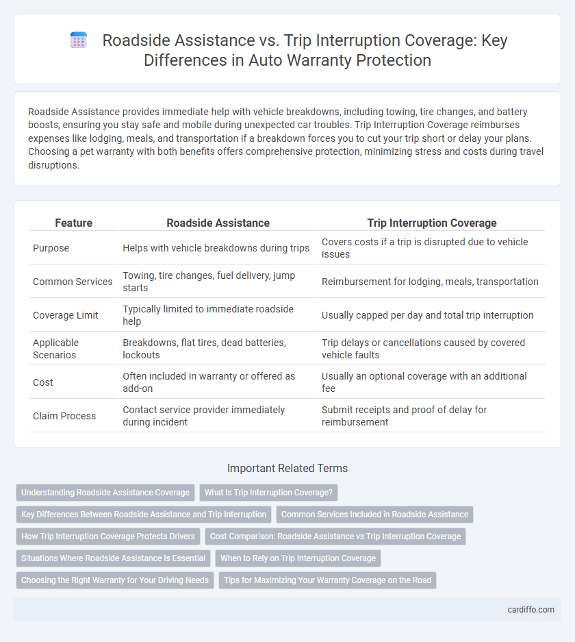 Roadside Assistance vs. Trip Interruption Coverage: Key Differences in Auto Warranty Protection