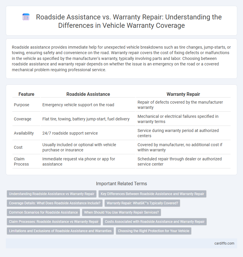 Roadside Assistance vs. Warranty Repair: Understanding the Differences in Vehicle Warranty Coverage