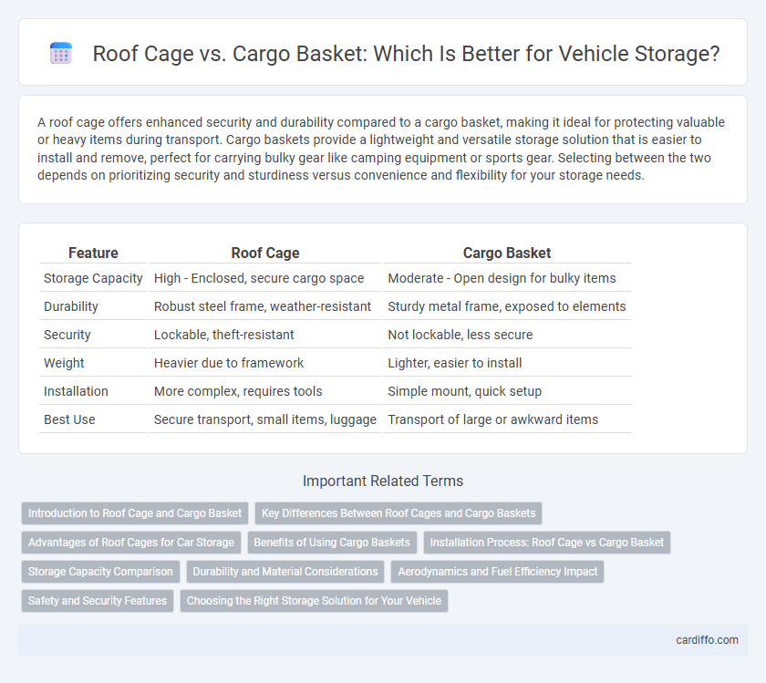 Roof Cage vs. Cargo Basket: Which Is Better for Vehicle Storage?