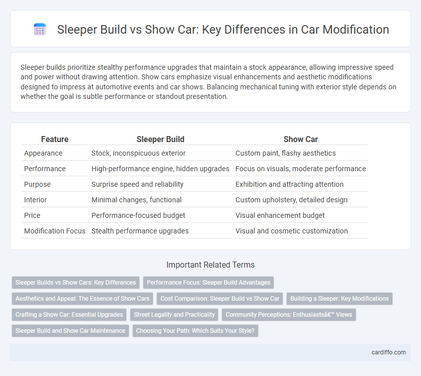 Sleeper Build vs Show Car: Key Differences in Car Modification