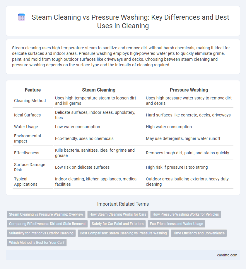 Steam Cleaning vs Pressure Washing: Key Differences and Best Uses in Cleaning
