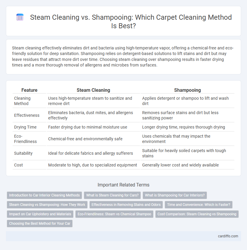 Steam Cleaning vs. Shampooing: Which Carpet Cleaning Method Is Best?