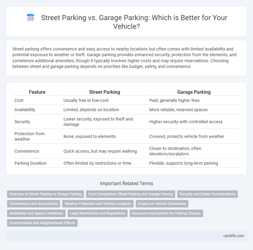 Street Parking vs. Garage Parking: Which is Better for Your Vehicle?