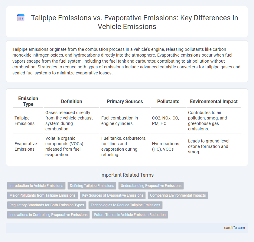 Tailpipe Emissions vs. Evaporative Emissions: Key Differences in Vehicle Emissions