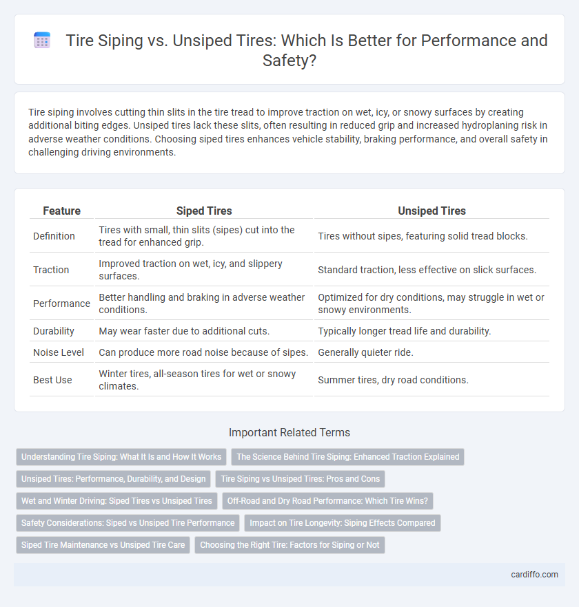 Tire Siping vs. Unsiped Tires: Which Is Better for Performance and Safety?