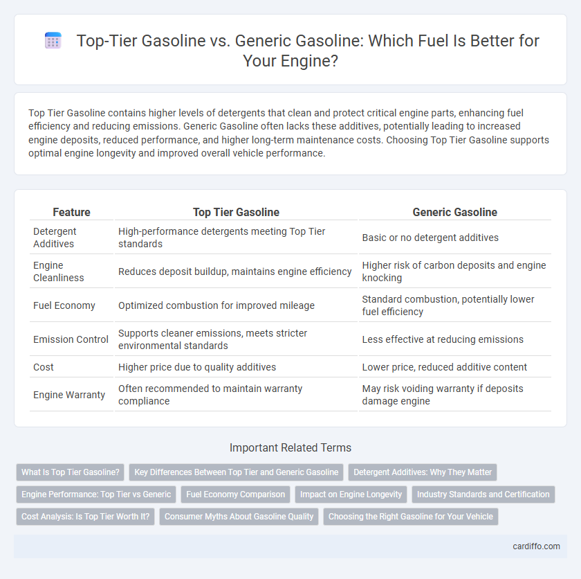 Top-Tier Gasoline vs. Generic Gasoline: Which Fuel Is Better for Your Engine?
