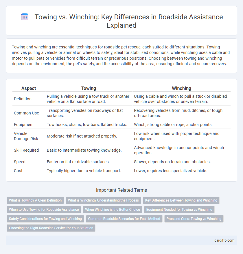 Towing vs. Winching: Key Differences in Roadside Assistance Explained