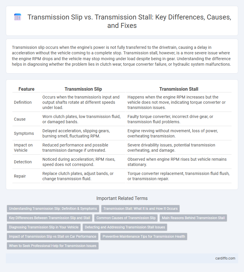 Transmission Slip vs. Transmission Stall: Key Differences, Causes, and Fixes