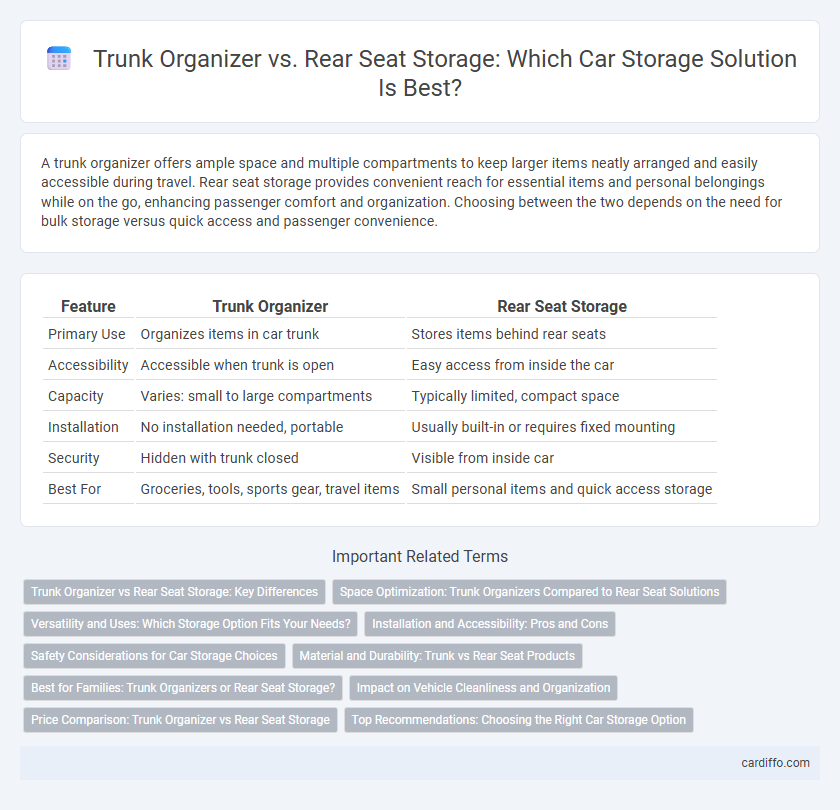 Trunk Organizer vs. Rear Seat Storage: Which Car Storage Solution Is Best?