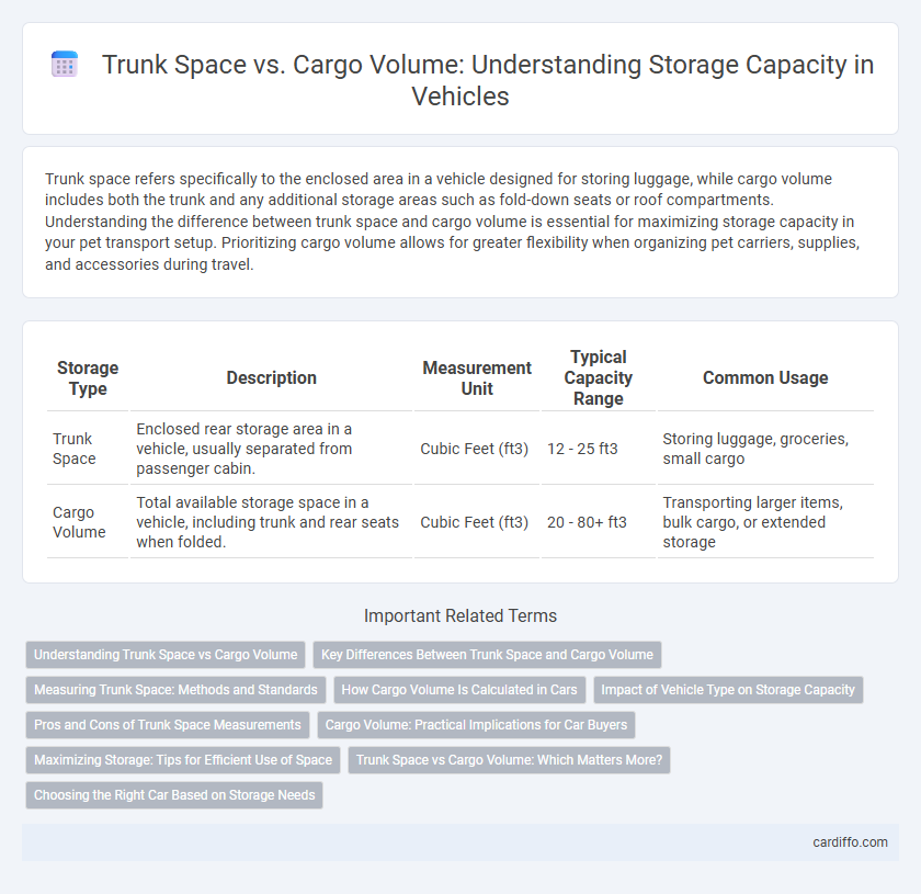 Trunk Space vs. Cargo Volume: Understanding Storage Capacity in Vehicles