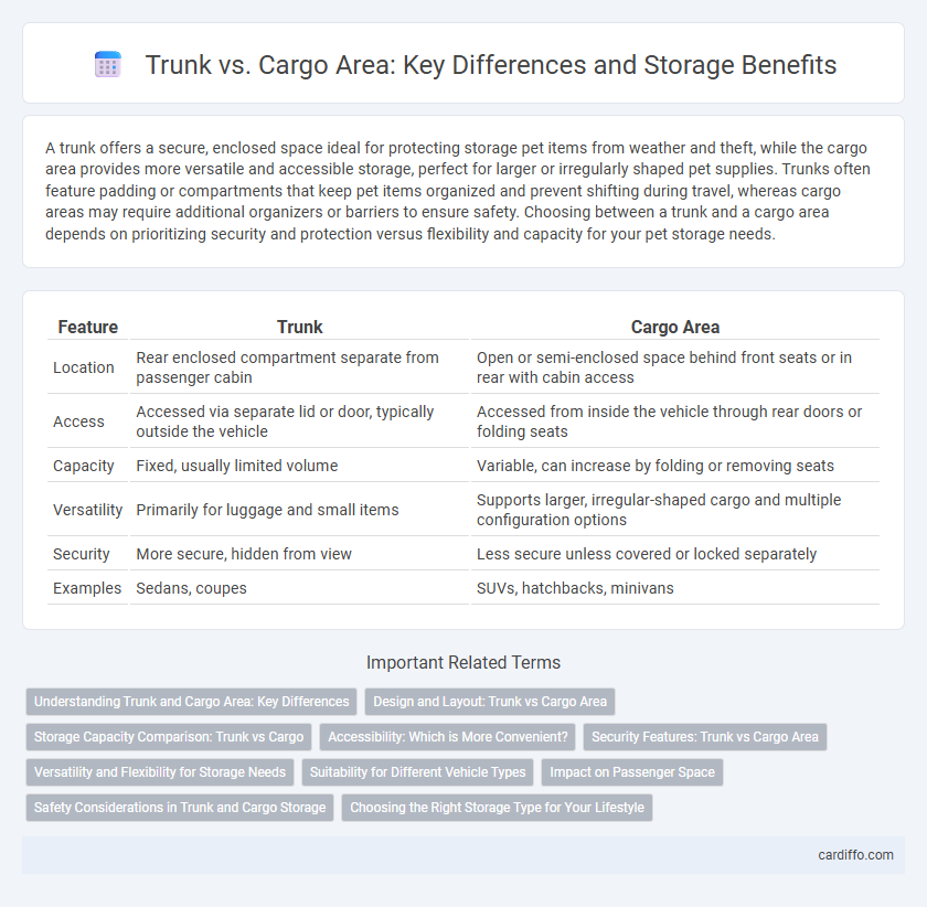 Trunk vs. Cargo Area: Key Differences and Storage Benefits