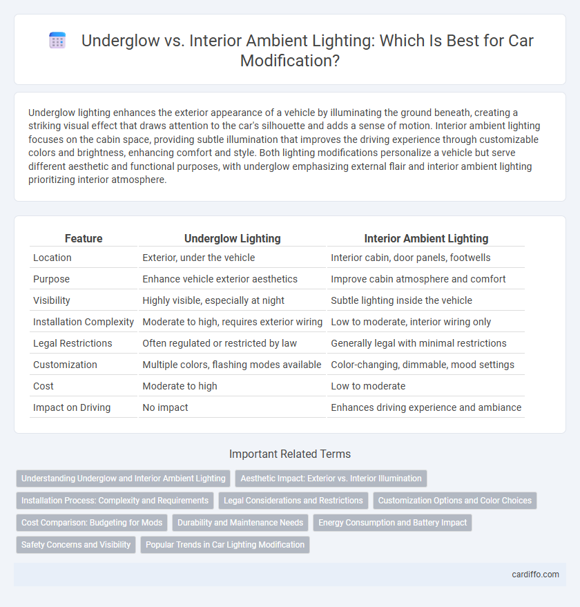 Underglow vs. Interior Ambient Lighting: Which Is Best for Car Modification?
