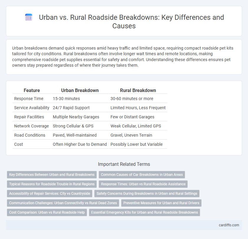Urban vs. Rural Roadside Breakdowns: Key Differences and Causes