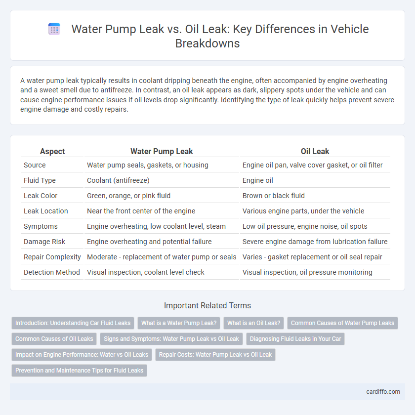 Water Pump Leak vs. Oil Leak: Key Differences in Vehicle Breakdowns