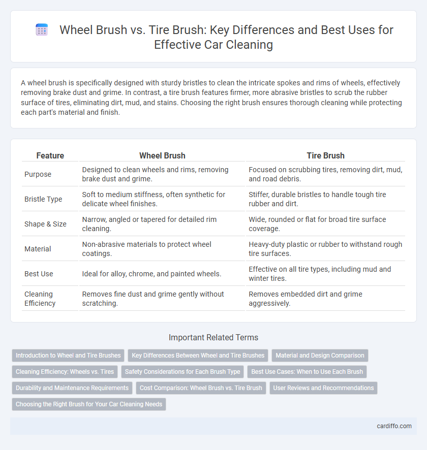 Wheel Brush vs. Tire Brush: Key Differences and Best Uses for Effective Car Cleaning