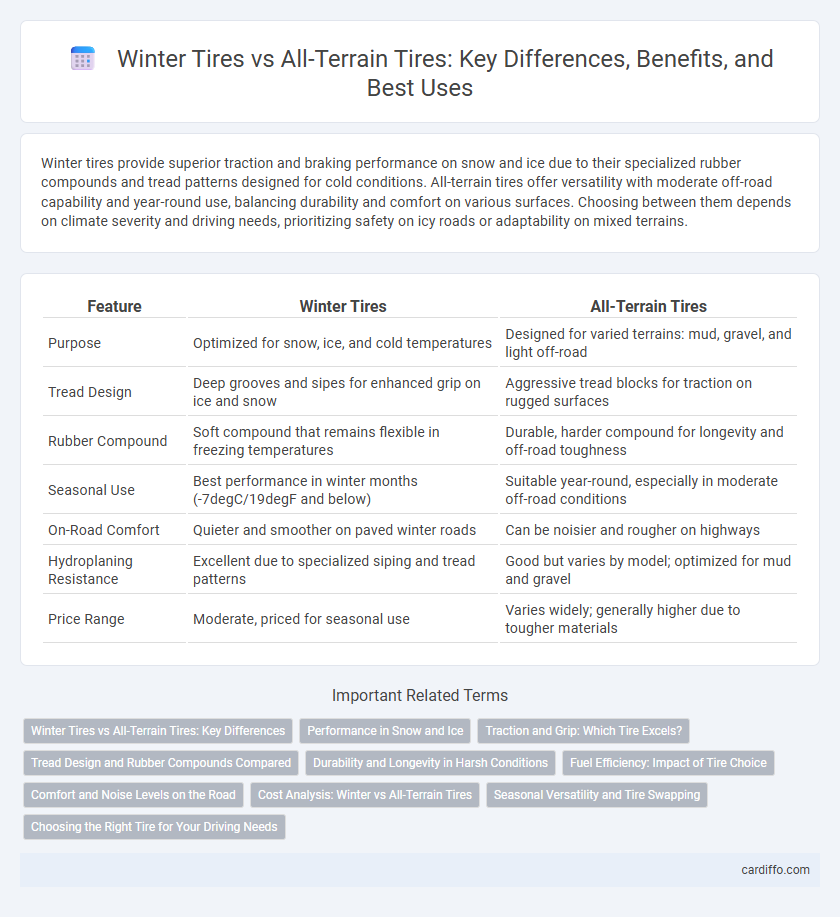 Winter Tires vs All-Terrain Tires: Key Differences, Benefits, and Best Uses