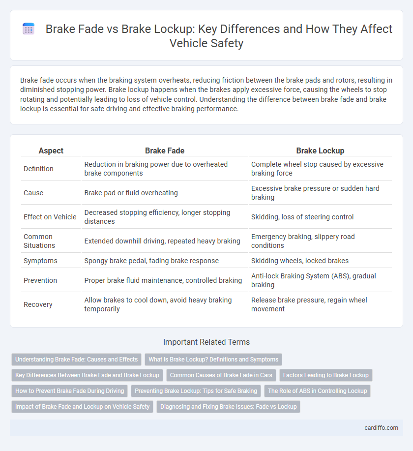 Brake Fade vs Brake Lockup: Key Differences and How They Affect Vehicle Safety