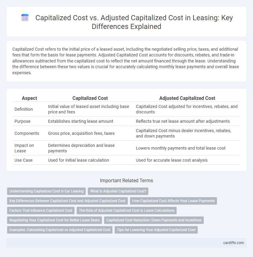 Capitalized Cost vs. Adjusted Capitalized Cost in Leasing: Key Differences Explained