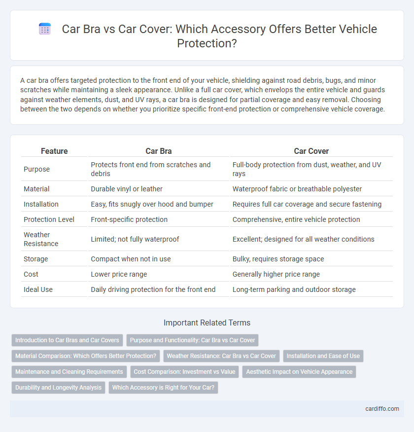 Car Bra vs Car Cover: Which Accessory Offers Better Vehicle Protection?