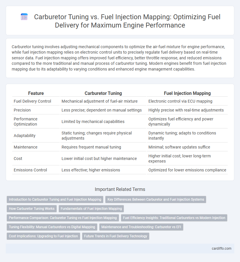 Carburetor Tuning vs. Fuel Injection Mapping: Optimizing Fuel Delivery for Maximum Engine Performance