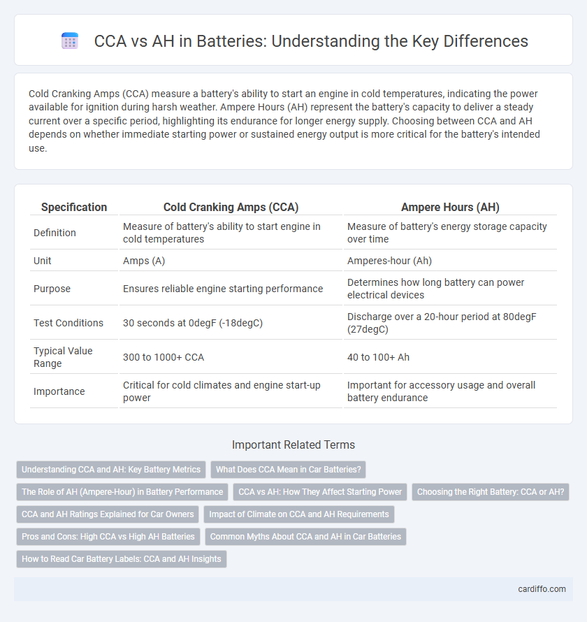 CCA vs AH in Batteries: Understanding the Key Differences