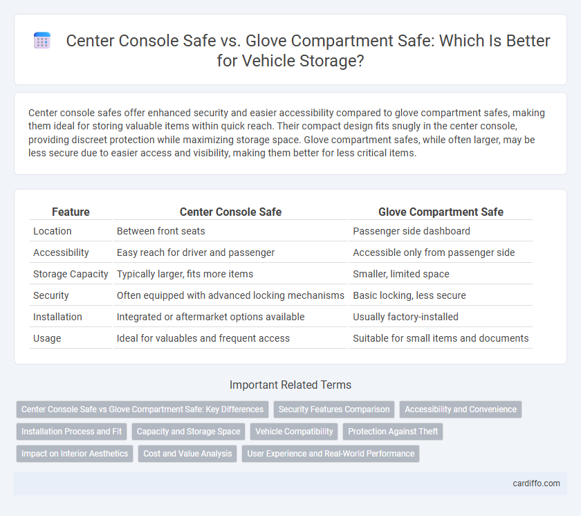 Center Console Safe vs. Glove Compartment Safe: Which Is Better for Vehicle Storage?
