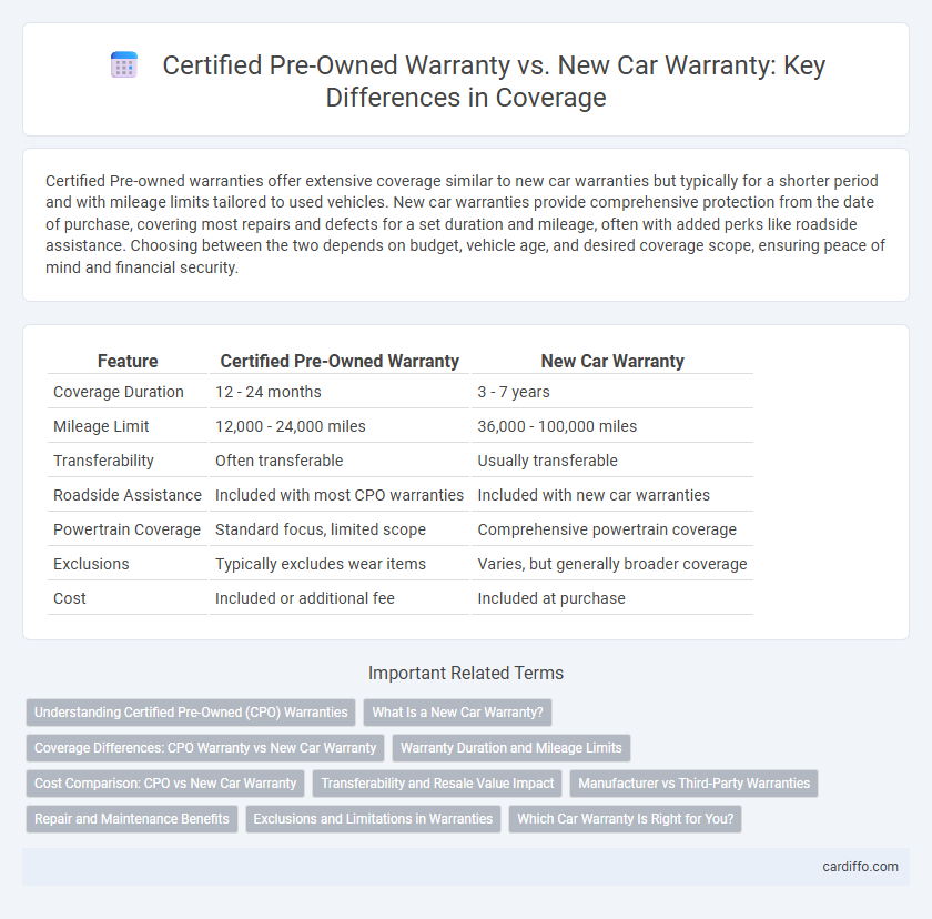 Certified Pre-Owned Warranty vs. New Car Warranty: Key Differences in Coverage