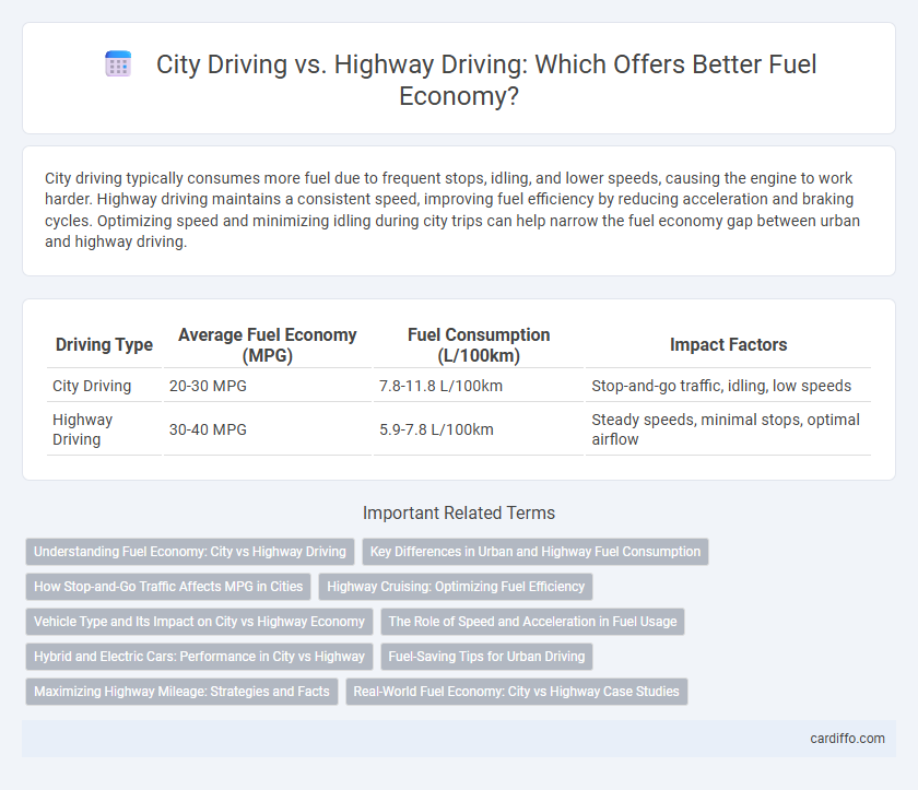 City Driving vs. Highway Driving: Which Offers Better Fuel Economy?